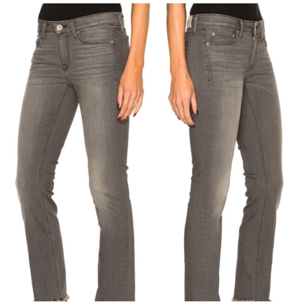 •STROM• Fem Full Length Straight Leg Low Rise Jeans in Ash Wash Size 26